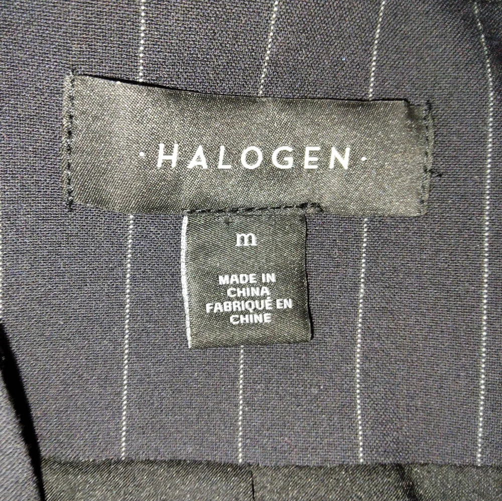 Halogen Clean Open Front Pinstripe Blazer Size M